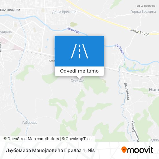 Љубомира Манојловића Прилаз 1 mapa