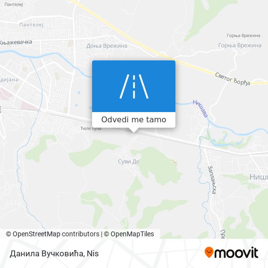 Данила Вучковића mapa