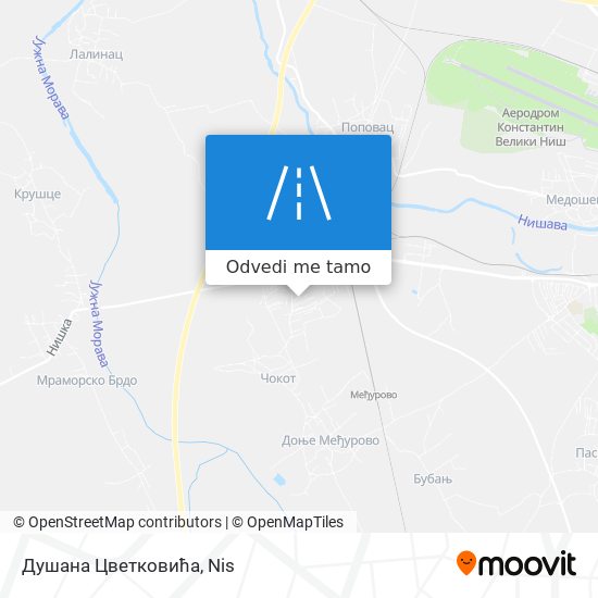 Душана Цветковића mapa