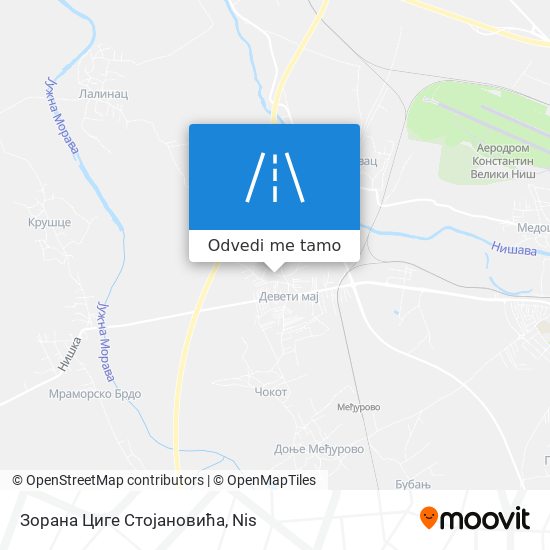 Зорана Циге Стојановића mapa