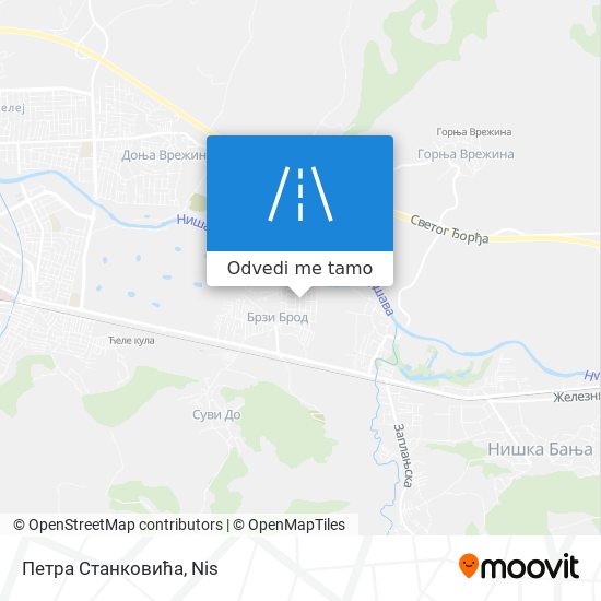 Петра Станковића mapa