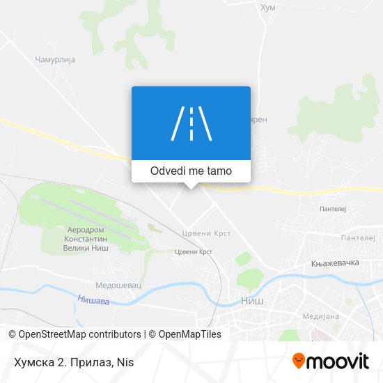 Хумска 2. Прилаз mapa