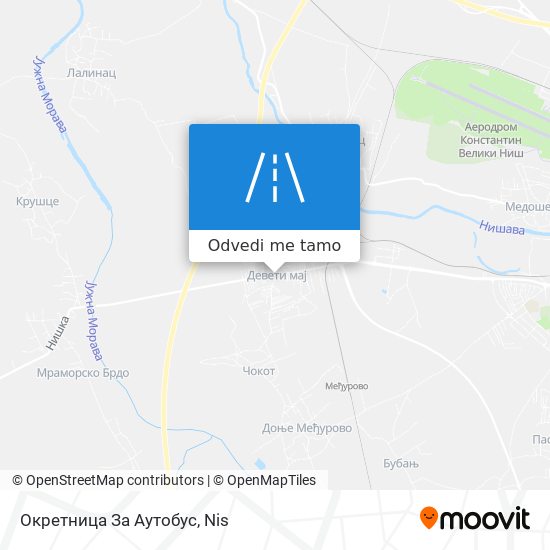 Окретница За Аутобус mapa