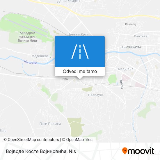 Војводе Косте Војиновића mapa