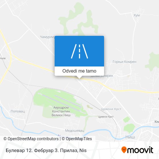 Булевар 12. Фебруар 3. Прилаз mapa
