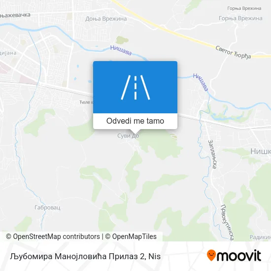 Љубомира Манојловића Прилаз 2 mapa