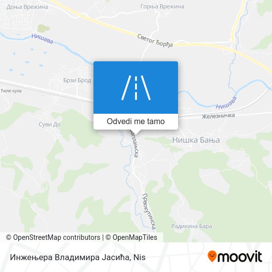 Инжењера Владимира Јасића mapa