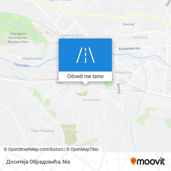 Доситеја Обрадовића mapa