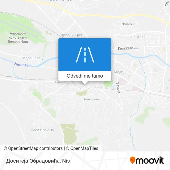 Доситеја Обрадовића mapa