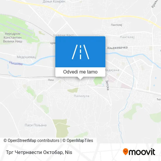 Трг Четрнаести Октобар mapa