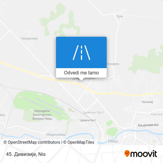 45. Дивизије mapa