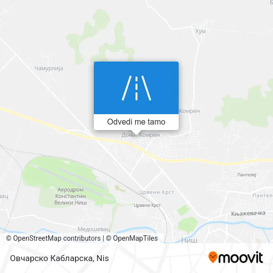 Овчарско Кабларска mapa