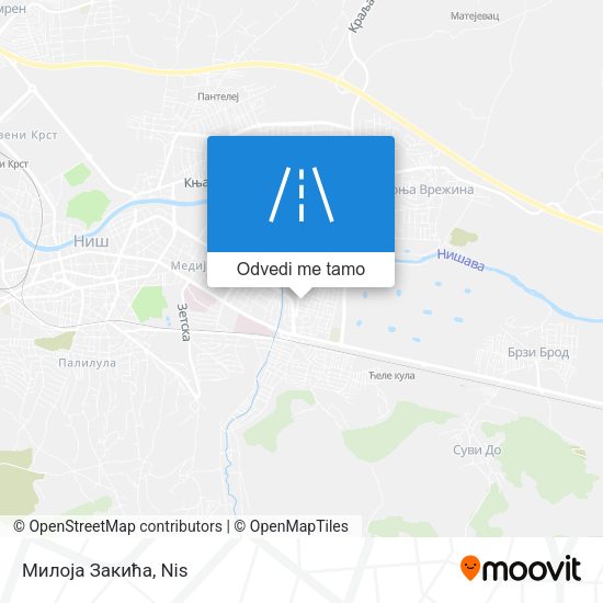 Милоја Закића mapa