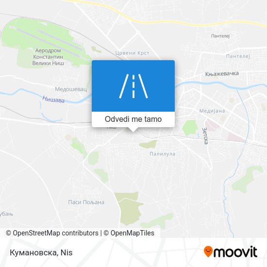 Кумановска mapa