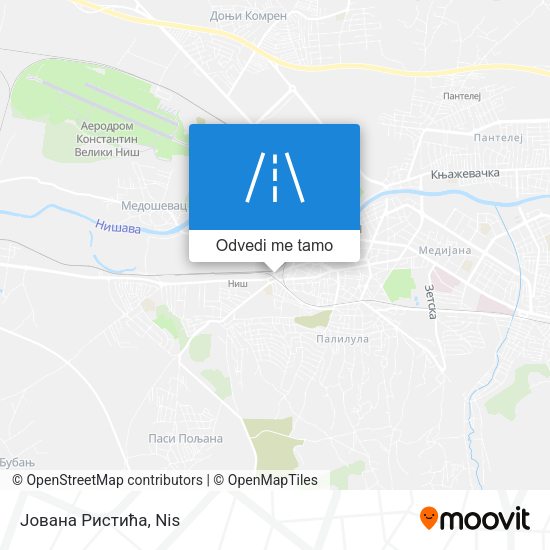 Јована Ристића mapa
