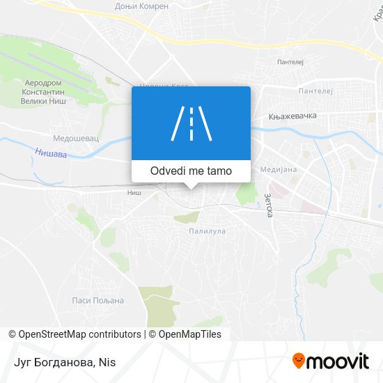 Југ Богданова mapa