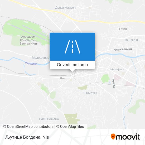 Љутице Богдана mapa
