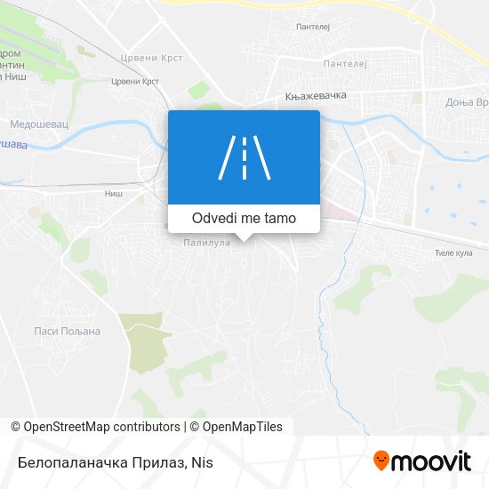 Белопаланачка Прилаз mapa
