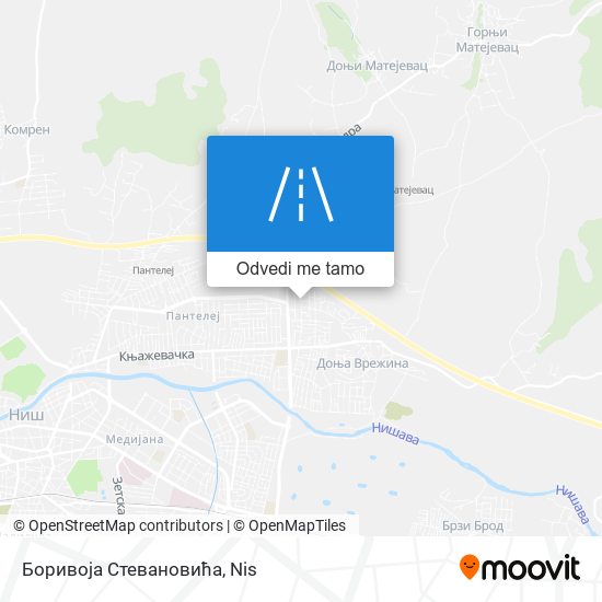 Боривоја Стевановића mapa