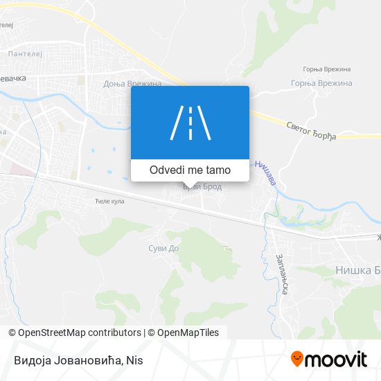 Видоја Јовановића mapa