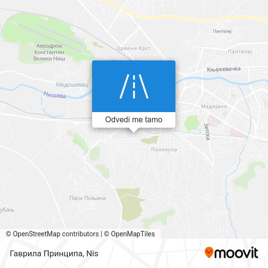 Гаврила Принципа mapa