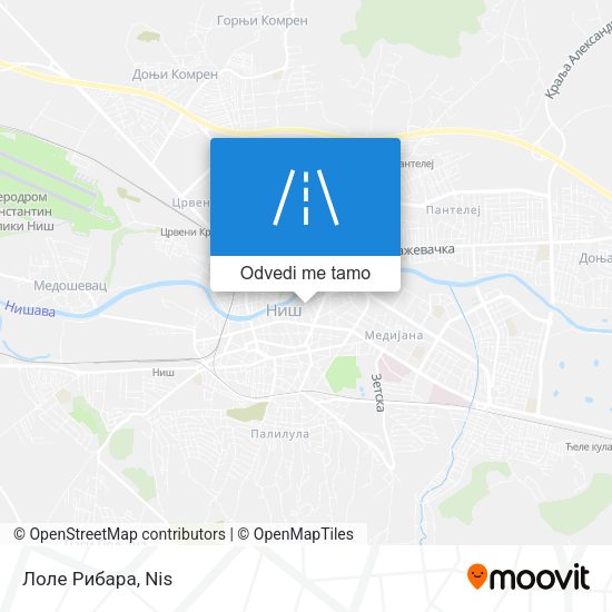 Лоле Рибара mapa