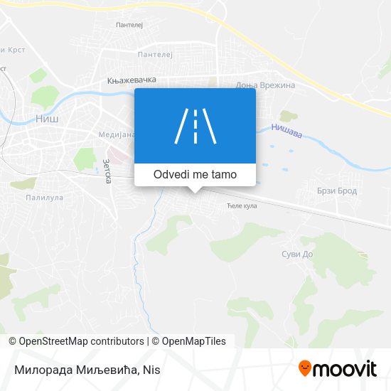 Милорада Миљевића mapa
