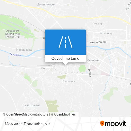Момчила Поповића mapa