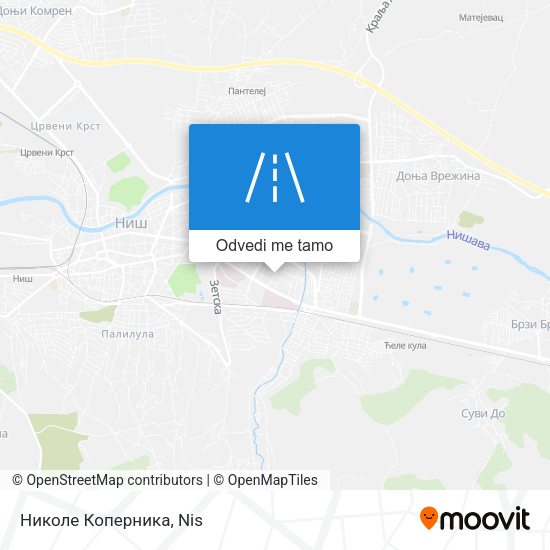 Николе Коперника mapa