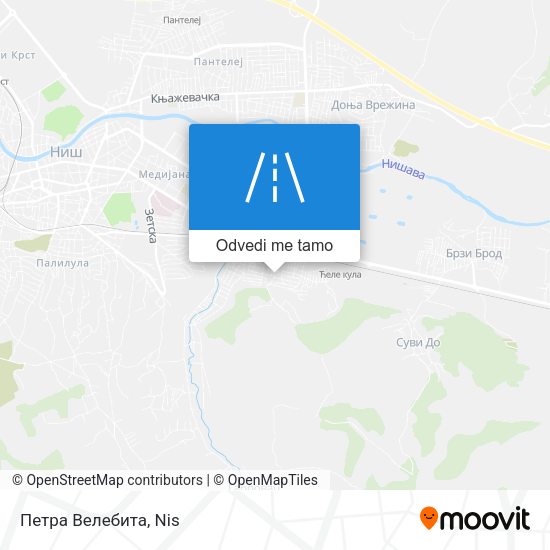 Петра Велебита mapa