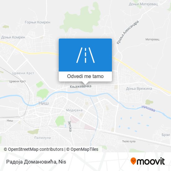 Радоја Домановића mapa