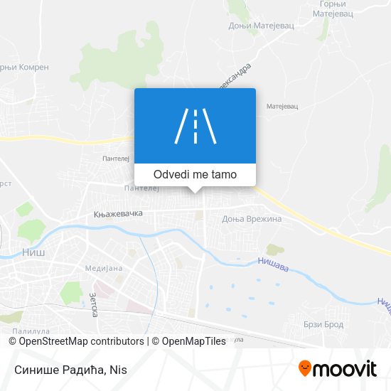 Синише Радића mapa