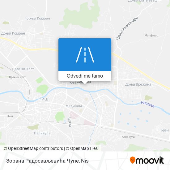 Зорана Радосављевића Чупе mapa