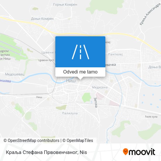 Краља Стефана Првовенчаног mapa