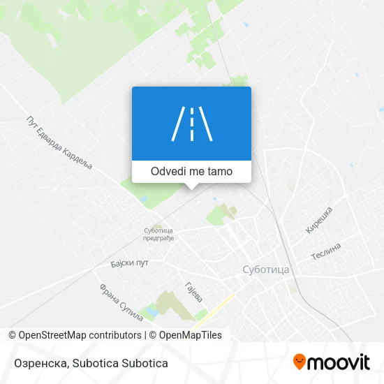 Озренска mapa