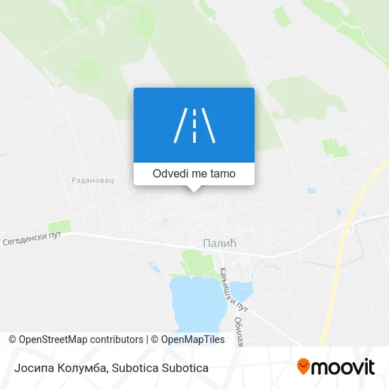 Јосипа Колумба mapa