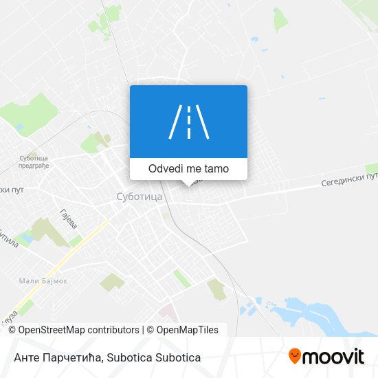 Анте Парчетића mapa