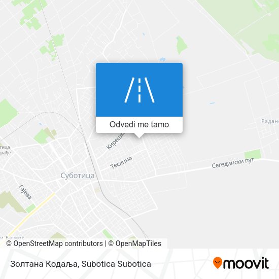 Золтана Кодаља mapa