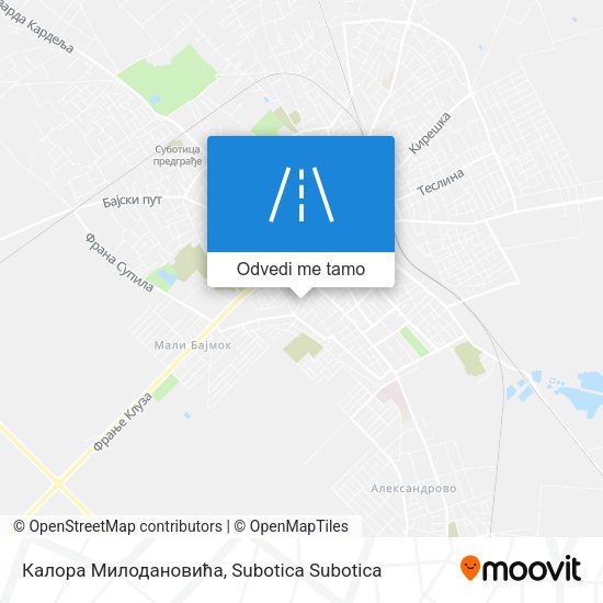 Калора Милодановића mapa