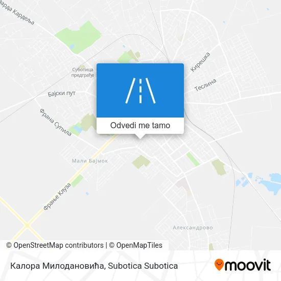 Калора Милодановића mapa