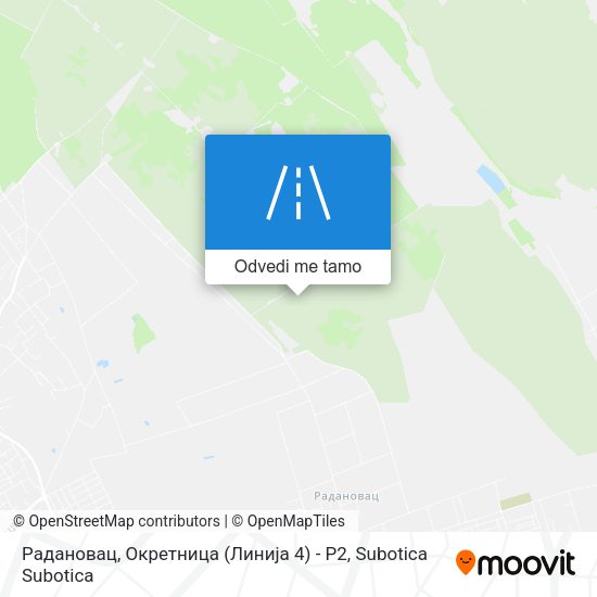 Радановац, Окретница (Линија 4) - Р2 mapa