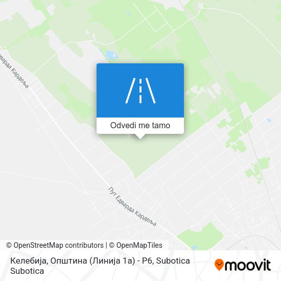 Келебија, Општина (Линија 1а) - Р6 mapa