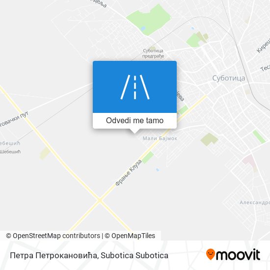 Петра Петрокановића mapa