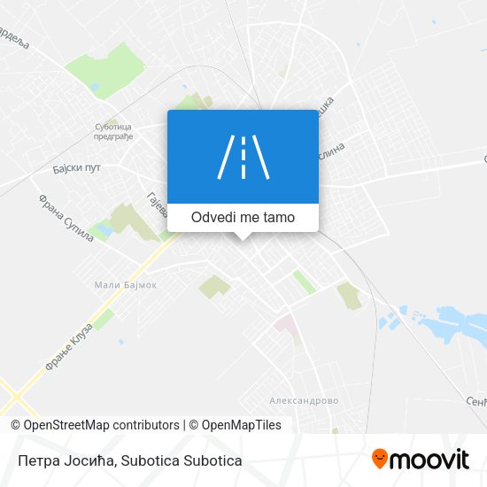 Петра Јосића mapa