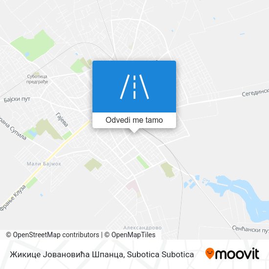 Жикице Јовановића Шпанца mapa