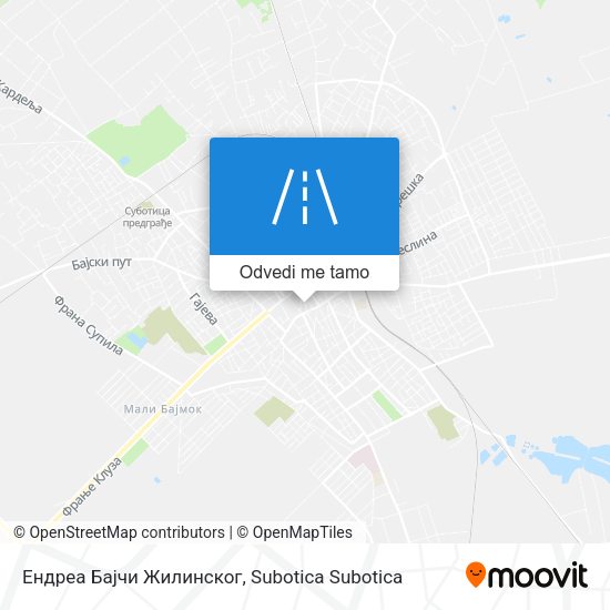 Ендреа Бајчи Жилинског mapa