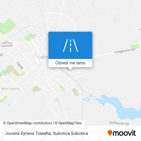 Јосипа Еугена Томића mapa