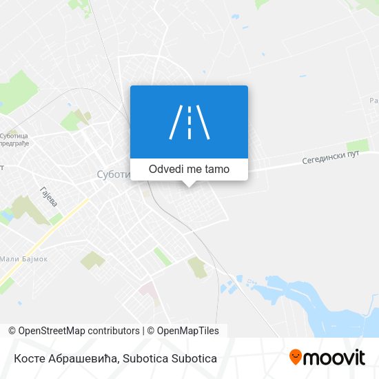 Косте Абрашевића mapa