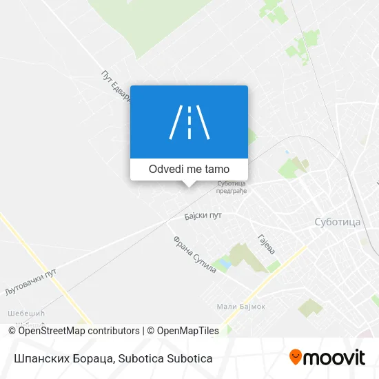 Шпанских Бораца mapa