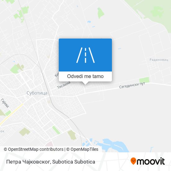 Петра Чајковског mapa